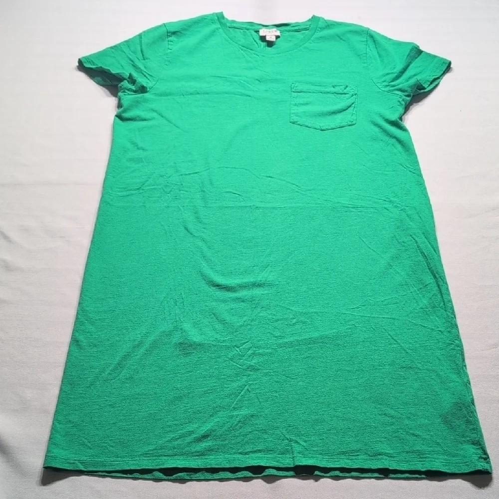 J. Crew Vibrant Green Tee Dress Size Medium
